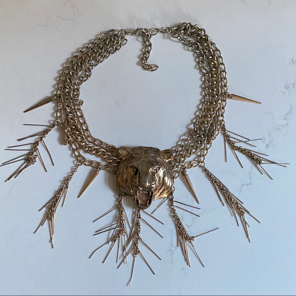 Bebe Tiger Gold Chain Necklace